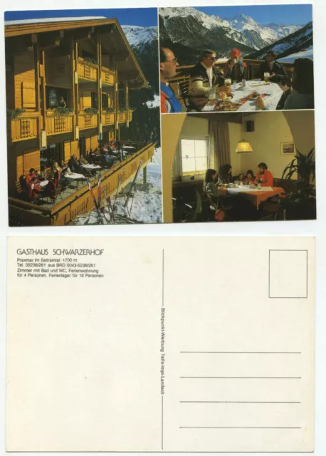 07352 - Gasthaus Schwarzerhof - Praxmar in the Sellrain Valley - old postcard