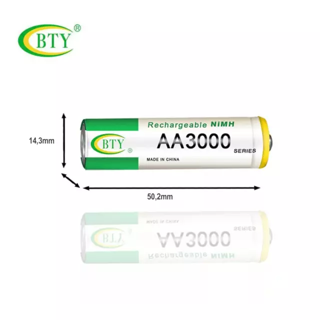 Aa Rechargeables Rechargeable Batterie Rechargeable Batteries Batterie 3000mAh 2