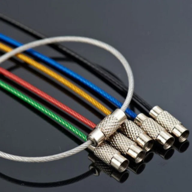 5Pcs Colorful EDC Keychain Stainless Steel Carabiner Key Holder Outdoor Tools