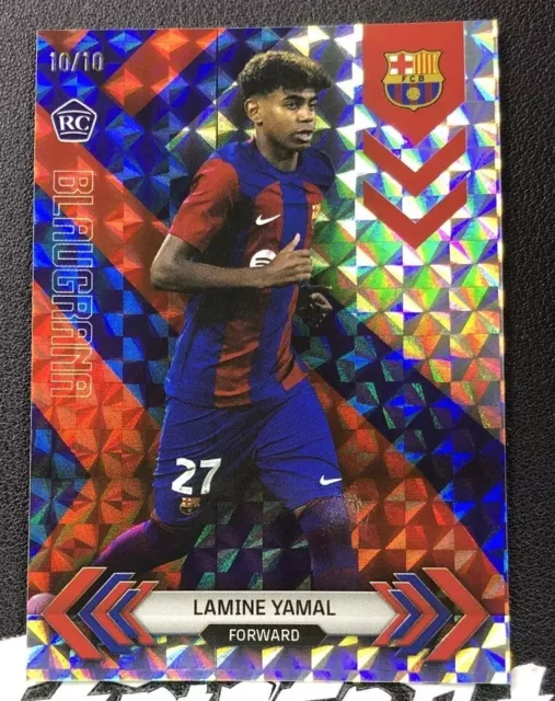 LAMINE YAMAL 🔥 Rare Rookie #10/10 🔥 2023-24 Topps Fc Barcelona Set 🔥