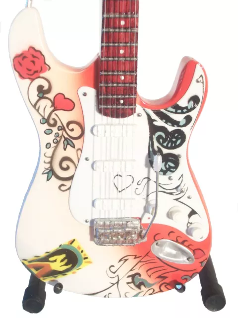 Guitare miniature de type Fender stratocaster Jimi Hendrix Monterey