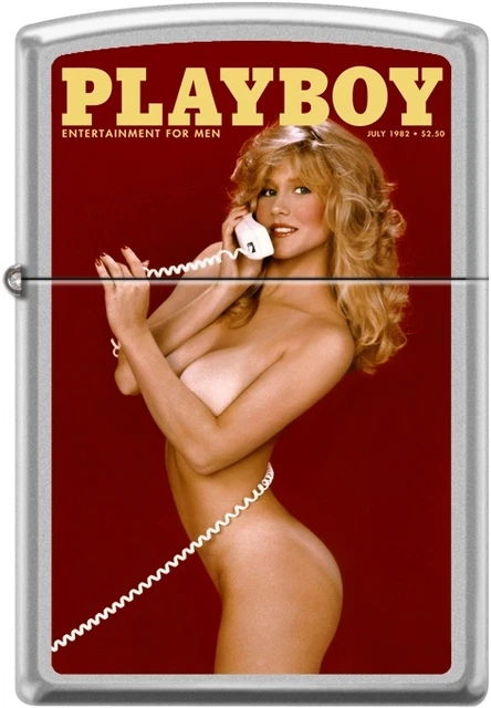 Zippo Playboy July 1982 Cover Satin Chrome Windproof Lighter NEW RARE