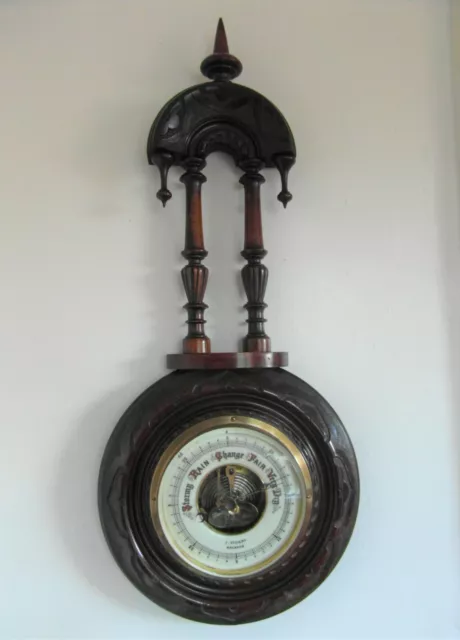 Black Forest Style Victorian Barometer J Steiert Wrexham No Thermometer - Tested