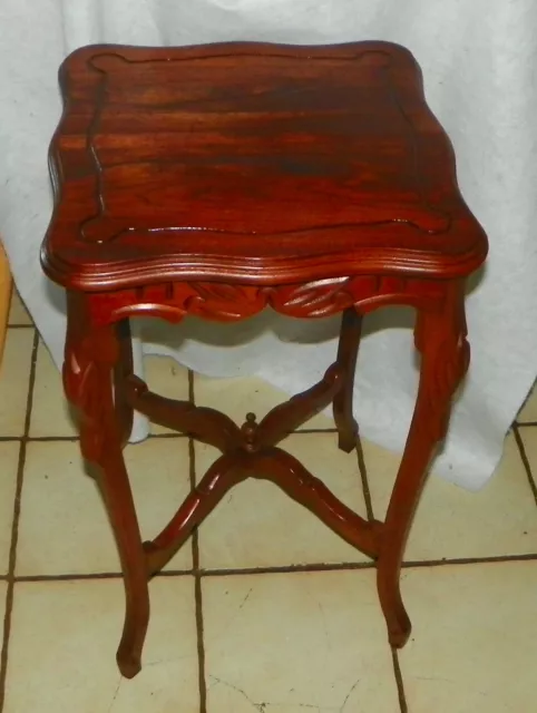 Solid Walnut Carved End Table / Side Table  (ET314)