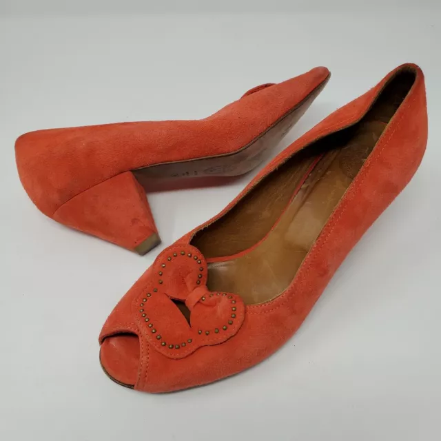 Hobbs London Red 100% Suede & Leather Pumps Heels EUR 36 US 5.5