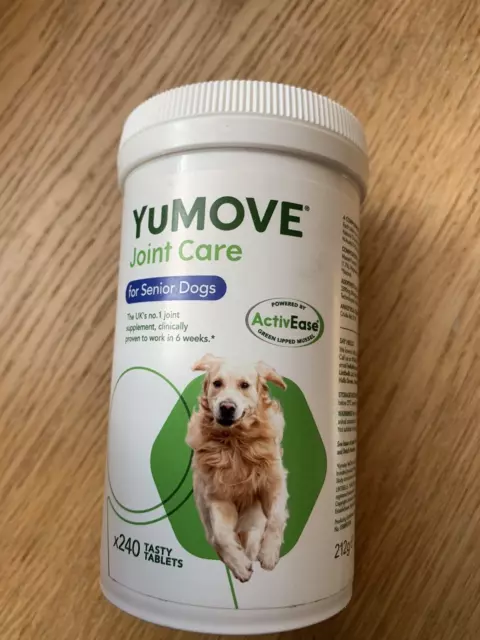 YuMOVE Joint Care Senior Dog Hip and Joint Supplement 240 Tablets NEW  In date