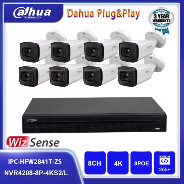 Dahua CCTV 8CH 8PoE Security System 4K 8MP POE IP Camera IR 60M Built in Mic Lot