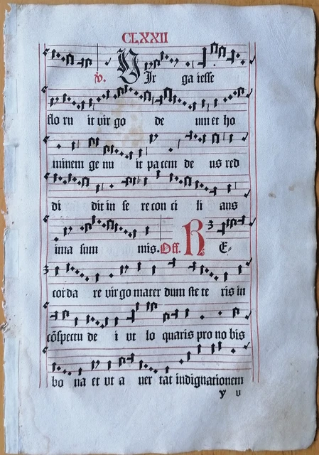 Original Post Inkunabel Blatt Graduale Romanum (172) - 1500