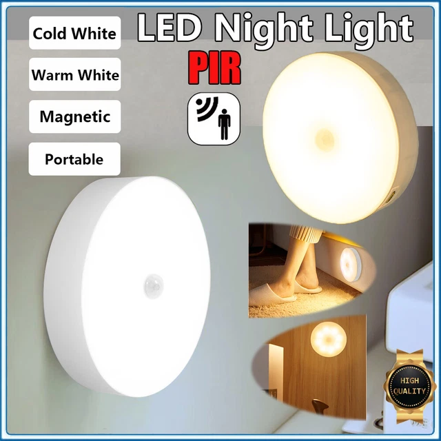 RECHARGEABLE LED PIR Motion Sensor Light Cabinet Battery Night Light ...