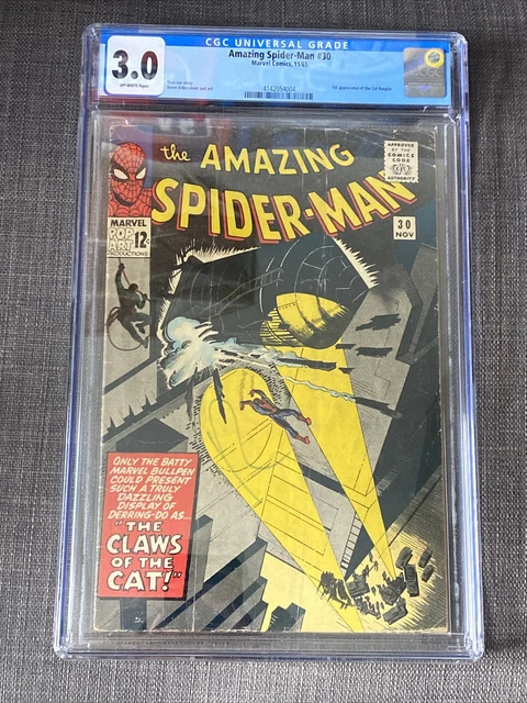 AMAZING SPIDER-MAN #30 (CGC 3.0) 1st App Cat Burglar - 1965 Silver Age Marvel!