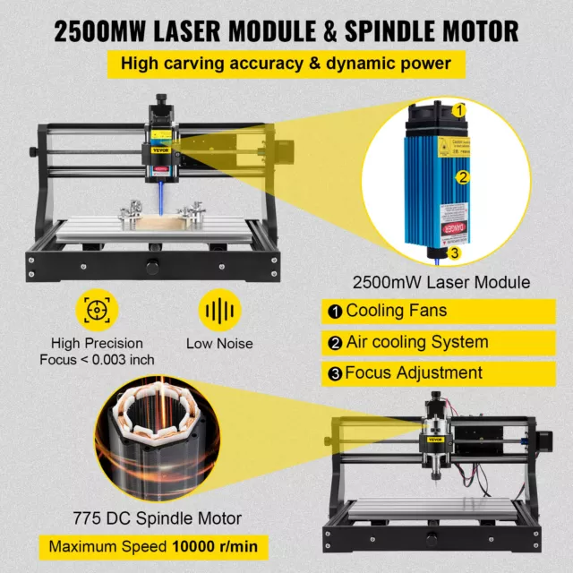 CNC Fräsmaschine 3018 Pro 2,5W Laser CNC Router Graviermaschine Offline Control 3