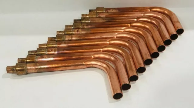 (10) Viega Copper Stub Out Elbow For 1/2" PEX Tubing 3" X 6"