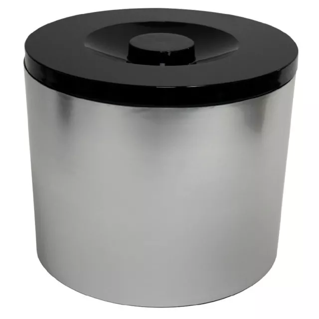 Beaumont Plastic Ice Bucket Foil Wrapped with Lid Lightweight Sturdy Holder - 6L