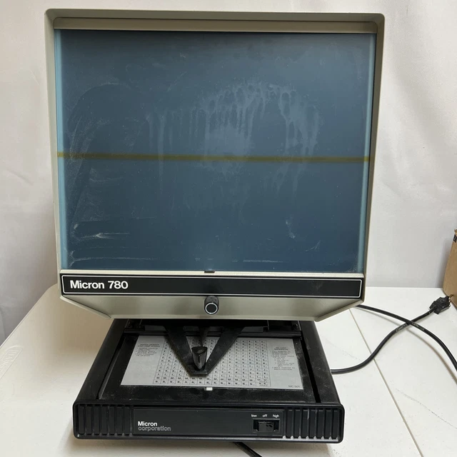 Micron 780 Microfiche Reader Reading Machine Vintage