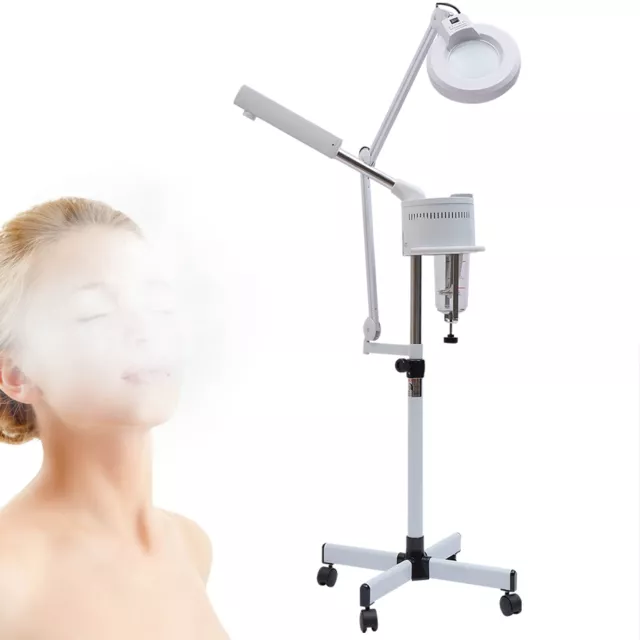 2 In 1 Facial Steamer with Ozone Steam and Cold Light Salon Spa Equipment 750W