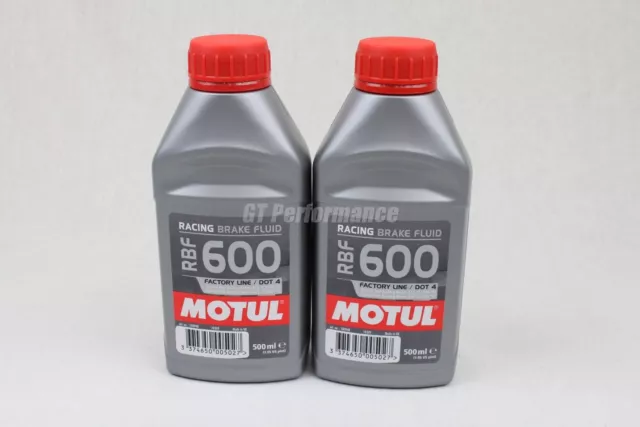 Lot 2 bidons Motul RBF 600 liquide freins RBF600 DOT4 2x 500ml RAPIDE