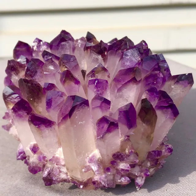340g New Find purple Phantom Quartz Crystal Cluster Mineral Specimen Healing