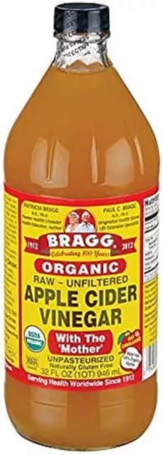 Bragg Organic Apple Cider Vinegar | The Mother Raw Unfiltered Detoxify 946 mL