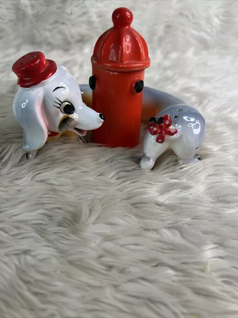 Vintage Artmark Hi Friend anthropomorphic Dachshund Dog Salt and Pepper Shakers