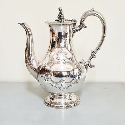Victorian Silver Plate Ornate Coffee Pot Elkington & Co - Circa 1859