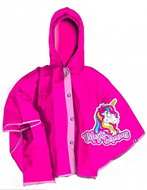 Mantellina  Unicorno rainbow pioggia misure 3-4 anni 5-6 anni 7-8 anni