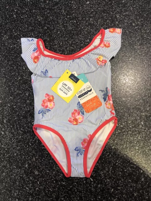 Joules Girls Age 1 Blue Floral Sunsafe Swimsuit BNWT 💕