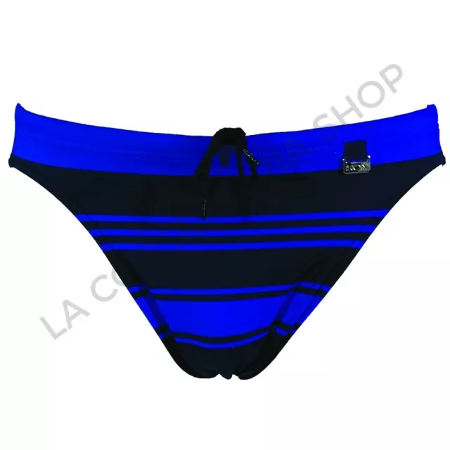 Maillot de Bain Slips Bleu Marine Et Bleu De Hom Garçon Homme