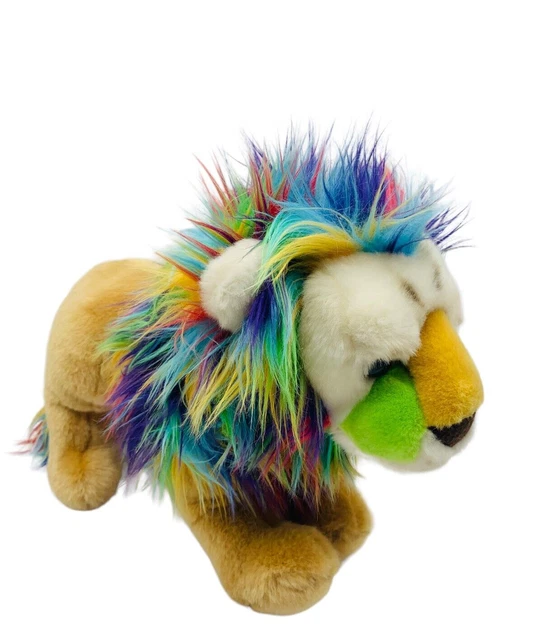 ADVENTURE PLUSH Lion with Rainbow Mane San Diego Zoo Stuffed