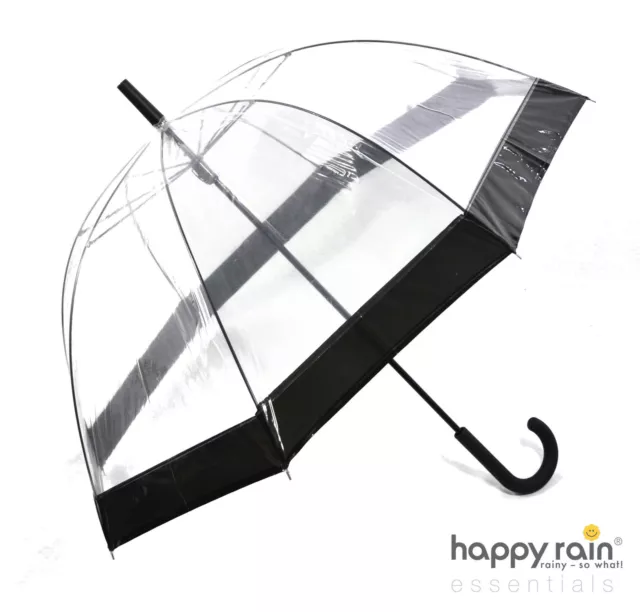 Regenschirm transparent durchsichtig Schirm Stockschirm Glockenschirm happy rain