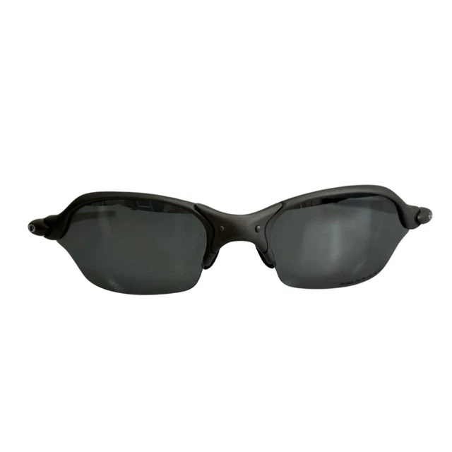 OAKLEY ROMEO 2 X-METAL Black Iridium Polarized Lens Sunglasses Used