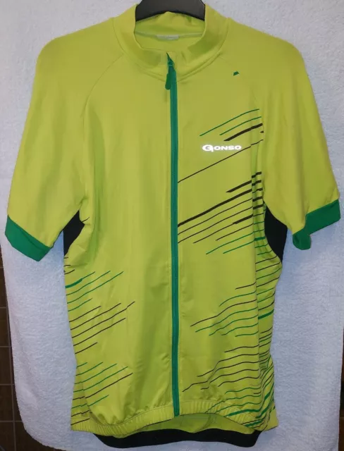 "Camiseta de bicicleta GONSO ""nueva"", camisa de bicicleta manga corta amarillo neón talla L