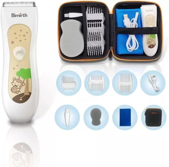 Bimirth Kids Hair Clipper, Silent Baby Hair Clipper, Quiet Hair Trimmer for Kids