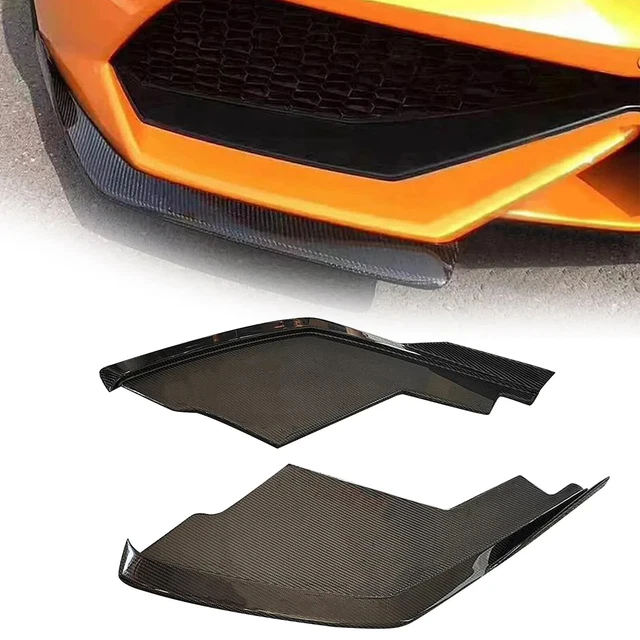 Adatto per Lamborghini Huracan LP600 LP610 vero carbonio front flaps nero nuovo
