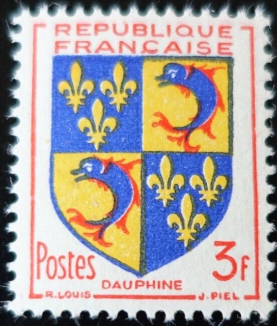 FRANCE TIMBRE ARMOIRIES / BLASONS de PROVINCES DAUPHINÉ N°954 NEUF