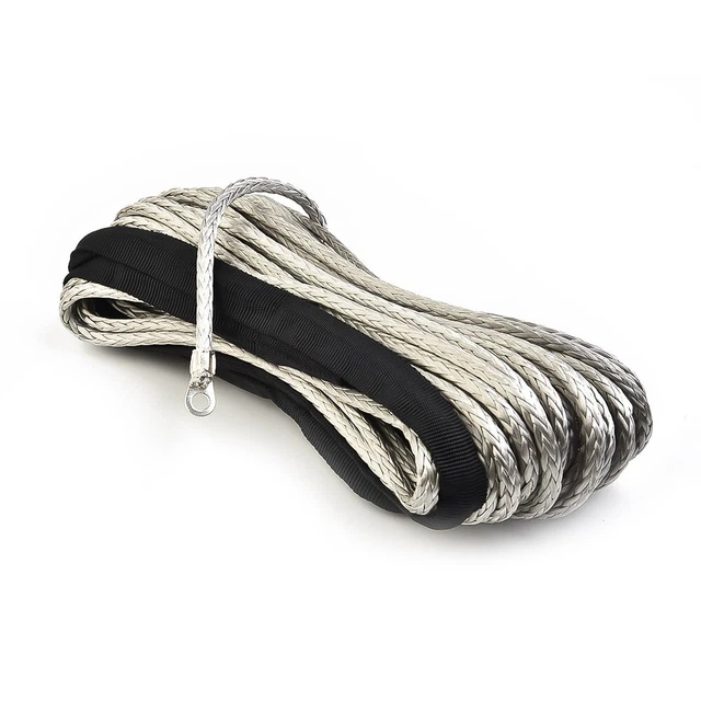 Corde De Treuil Synthétique 6mm X 15m - Résistance 3500kg | Pour ATV, UTV, 4x4 | Gainée, Anti-UV