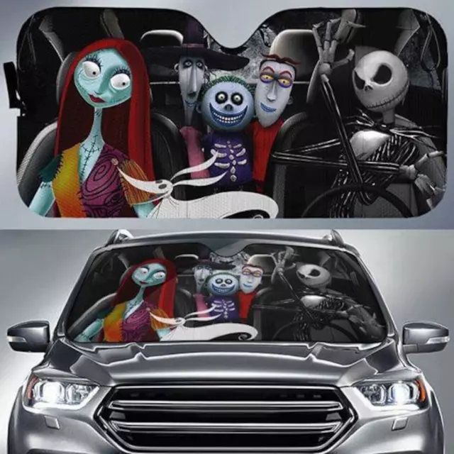 Halloween Gift Idea Nightmare Before Christmas Auto Sun Shade