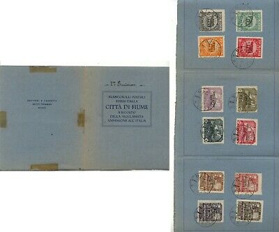 Italy  Fiume  overprinted stamps in stamp book  cancelled            MS1015