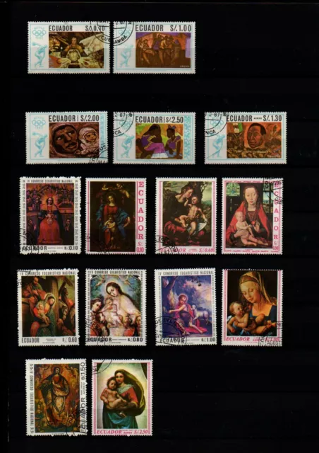 lot de timbres de l'Equateur