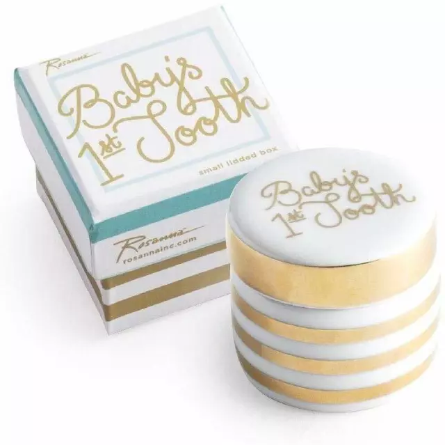 Baby's First Tooth Ceramic Trinket Box By Rosanna