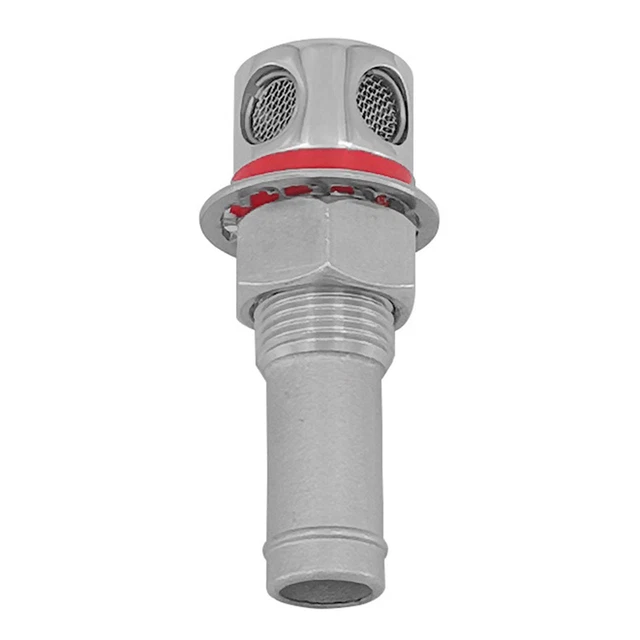 Évent de reniflard de carburant coudé à 90 en acier inoxydable 3/5 po on Évent de reniflard de carburant coudé à 90 en acier inoxydable 3/5 po on