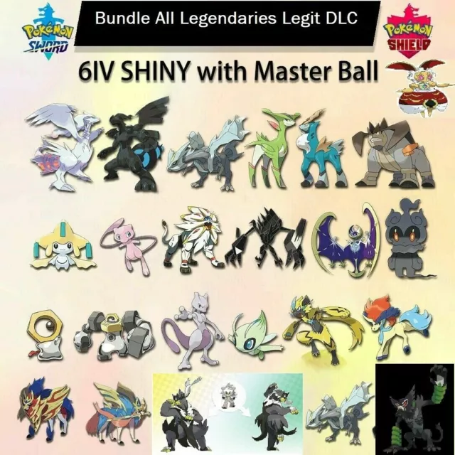 ✨ Shiny ✨ 6IV Kyurem + Reshiram + Zekrom /w Master balls Pokemon Sword &  Shield