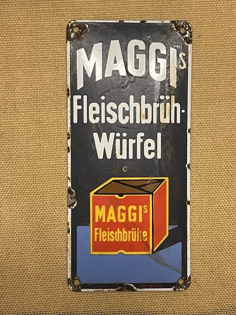 ANCIENNE PLAQUE ÉMAILLÉE Maggi Épicerie Kub Oxo Chocolat Cacao Menier Café EUR 300,00 - FR