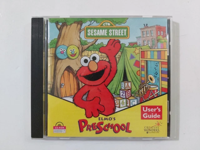 Elmo Pre Writing ELMO'S PRESCHOOL SESAME Street PC CD-ROM Learning Educational Kids ...