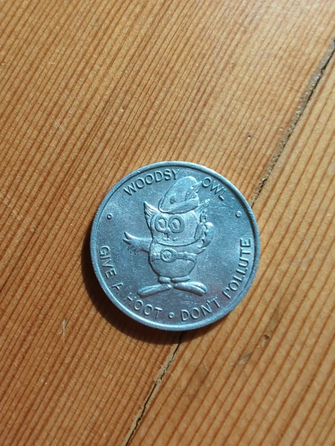 Woodsy Owl Give a Hoot Don’t Pollute Token Coin Help Woodsy Spread The Word