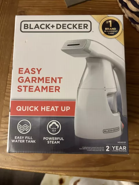 Black And Decker HGS011 Easy Garment Clothes Steamer With Quick Heat Up NIB
