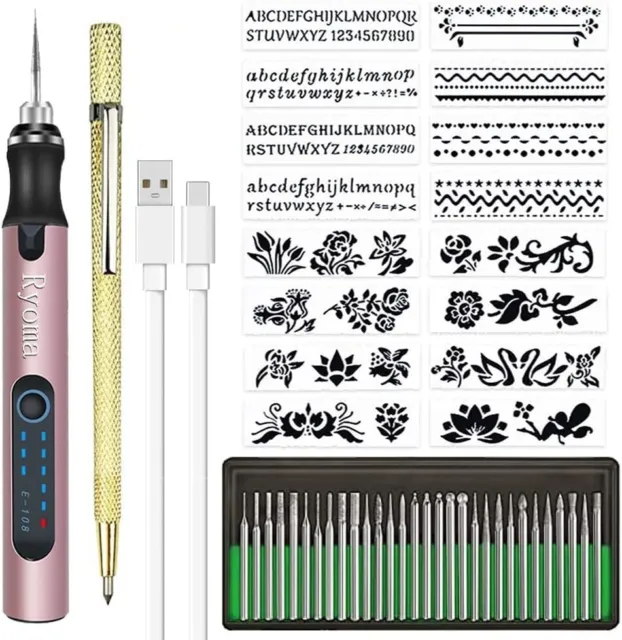 Rechargeable cordless Electric Micro Engraver Pen Mini DIY Engraving Tool Kit