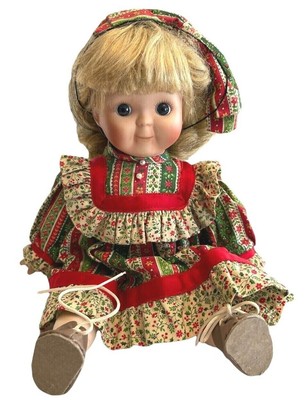 Vtg Victoria Ashlea Originals Porcelain Christmas Musical Doll Limited Edition