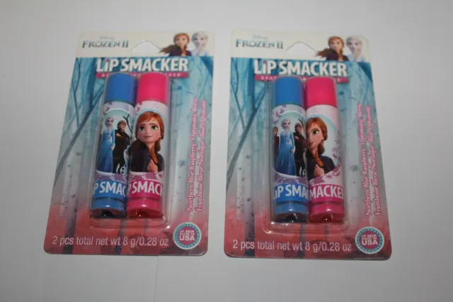 2x Lip Smacker Disney Frozen II Lip Blam Northern Blue Rasberry/Optimistic Berry