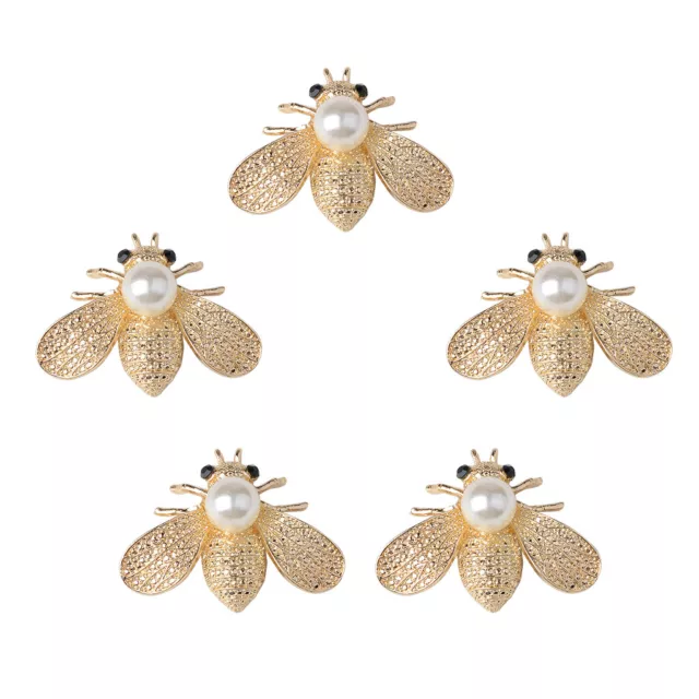 5 Stücke Bienenform Legierung Kristall Perle Flatback Tasten Scrapbooking