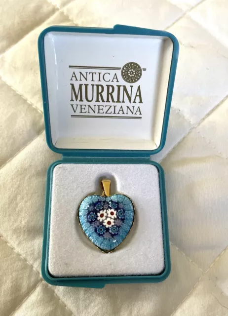 Antica Murrina Veneziana Gold & Glass Heart Pendant